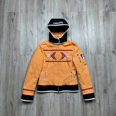BOGNER Women’s Ski Jacket Orange Embroidered Big Logo Size 36 US 6 - Image 1 of 4