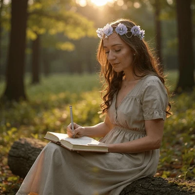 NWT Claire’s Blue fairy flower crown Elven forest headdress circlet Bridal tiara - Image 1 of 4