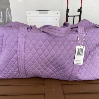 NWT VERA BRADLEY Large Original Duffel, Purple Rhapsody, premium cotton - Image 1 of 4