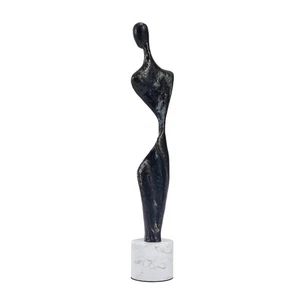 Dekoskulptur - Stahl-Skulptur - Moderne Statue elegante Damenfigur Figura Elegan - Bild 1 von 11