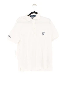 Ralph Lauren Men's Polo M White 100% Cotton Basic - Picture 1 of 5