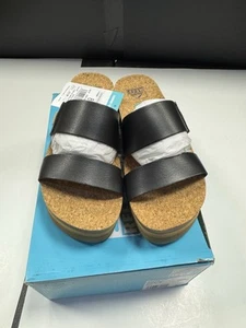 Reef Women's Cushion Vista Higher Platform Sandal Black 8M NIB - Picture 1 of 5