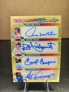 2025 Leaf Baseball Robin Yount/Paul Molitor/Cecil Cooper/Ted Simmons Gold 1/1 - Bild 1 von 2