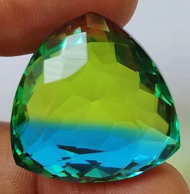 Large Tourmaline 60.55 Ct. Trillion Faceted Cut Loose Gemstone Birthday for Gift - Image 1 of 4