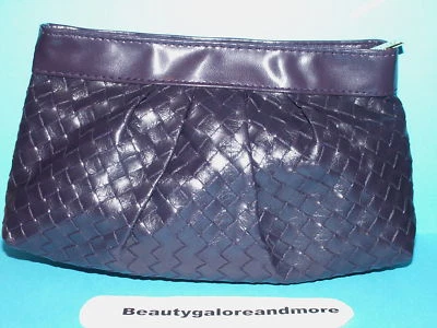 BOLSO DE MAQUILLAJE COSMÉTICO TARTE IMITACIÓN CUERO PÚRPURA PROFUNDO NUEVO Foto 1 de 2