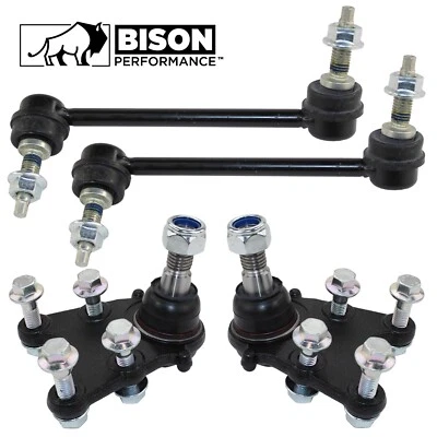 Kit de rótula inferior de enlace de barra estabilizadora delantera Bison Performance de 4 piezas para Chevrolet GMC Foto 1 de 4