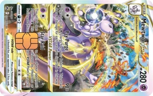 Mewtwo Vstar GG44/GG70 Credit Debit sticker Card HOLOGRAPHIC - Picture 1 of 2