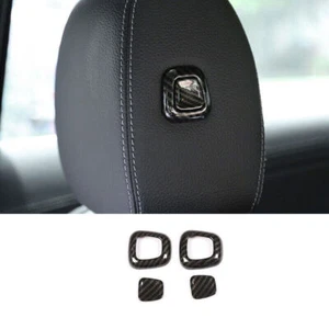 Fit For Benz GLB 2020-22 Carbon Fiber Style Seat Headrest Button Ring Cover Trim - Picture 1 of 5