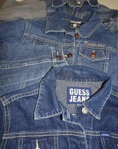 Mixed Brands Guess Jeans Rocawear Girls Denim Jackets Size M/L (10-14) -Lot of 3 - Picture 1 of 10