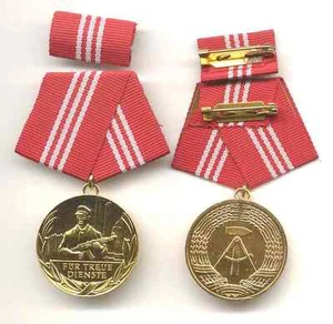Medal 20 Years For Faithful Service Battle Group in Gold, with Box and Clip - Picture 1 of 1