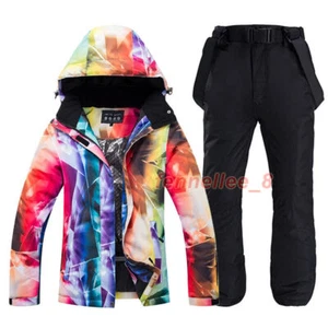 Women Snow Wear Winter Sports Clothing Snowboard Suit Sets Ski Jacket + Pant - Picture 1 of 40