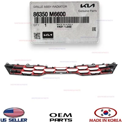 Genuine OEM Front Upper Radiator Grille 2022-2024 Kia Forte GT-Line 86350M6600 - Image 1 of 4