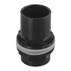 PVC Threaded Tank Connector with Nut for Secure Aquarium and Pond Installation