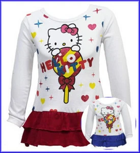 Hello Kitty Sparkly Party Tunic Top; Ages 2-7, Pink or Blue - Picture 1 of 5