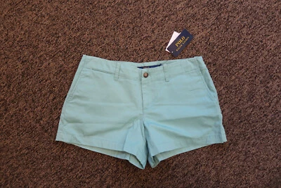 Nuevo Polo Ralph Lauren Mujer 3.5" Chino Pantalones Cortos - Talla 0 - Verde Tiki Foto 1 de 3