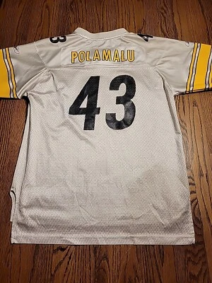 Camiseta de fútbol americano Reebok Troy Polamalu Pittsburgh Steelers NFL juvenil XL 18-20 niño Foto 1 de 4