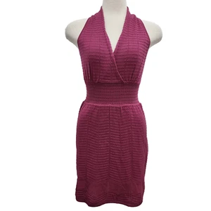 Missoni Kleid Damen 0 Extra Small Ärmellos Strick Tailliert V-Ausschnitt Mini Hot Pink - Bild 1 von 14