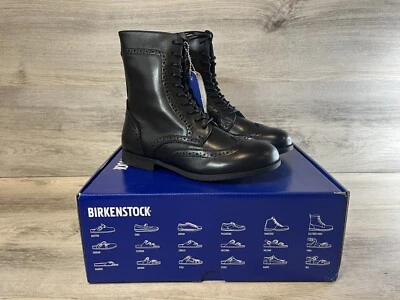 Birkenstock Laramie Brogue Western / Combat BlackBoots Women's 5-5.5 EU 36 NIB - Изображение 1 из 4