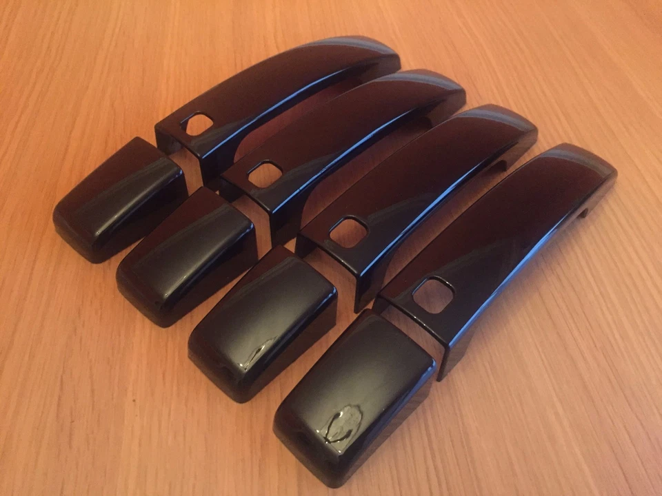 AUTOCC LAS CUBIERTAS DE LAS MANIJAS DE LAS PUERTAS NEGRAS BRILLANTES SE ADAPTAN AL RANGE ROVER SPORT 2010-2013 L320 SIN LLAVE