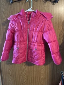 Pink Platinum Girls Winter Puffer Jacket Pink Shimmer Size 10/12 - Picture 1 of 7