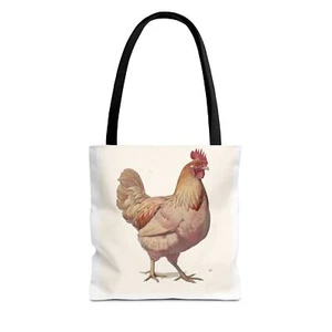Whimsical Chicken Tote Bag, Farmhouse Decor, Eco-Friendly Bag, Gift for Animal - Picture 1 of 21