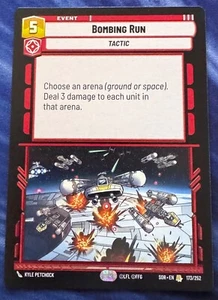 Star Wars Unlimited Spark of Rebellion Bombing Run Rare Card - Picture 1 of 2