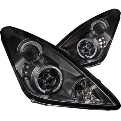 ANZO Projector Headlights w/ Halo Black for Toyota Celica | 121387 - Image 1 of 4
