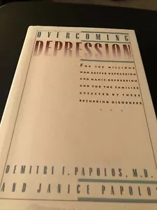 Overcoming Depression Dimitri & Janice Papolos 1987 Hardcover First Edition New - Imagen 1 de 2