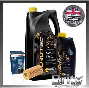 FOR FORD FOCUS MK2 ST225 BOSCH OIL FILTER & 6L OIL SERVICE KIT (2005-2012) - Picture 1 of 4