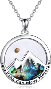 Mustard Seed Necklace Stainless Steel Faith Move Mountain Jewelry Gift Women Men - Picture 1 of 6