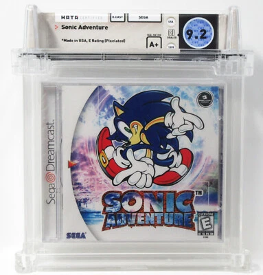 Sonic Adventure WATA 9.2 A+ Graded Sega Dreamcast Black Label Like VGA CGC - Image 1 of 4