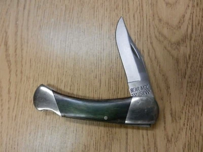 Cuchillo Bear MGC EE. UU. Bloqueo de Hoja Única 5" Manijas de Madera Cerradas Usado Foto 1 de 4