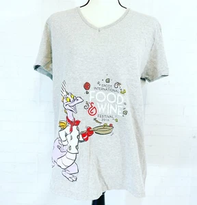 Hanes Disney Food and Wine Festival Figment Gray T-Shirt from 2016 Size Large - Imagen 1 de 11
