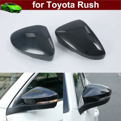 Carbon Fiber Rearview Side Mirror Moulding Cover Trim for Toyota Rush 2018-2024 Foto 1 de 4