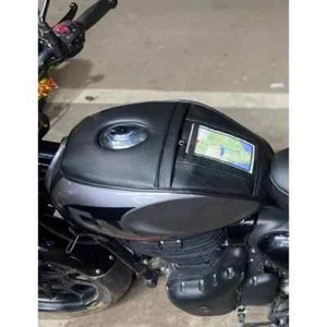 Black Tank Cover with Mobile pocket fit for Royal Enfield Hunter 350 2024 2023 - Bild 1 von 5
