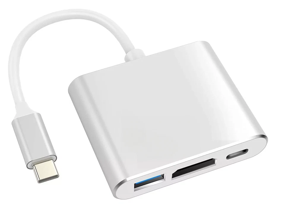 USB C to HDMI Adapter - 4K HDMI Port Multiport AV Converter PD-IN USB-C, USB 3.0 - Image 1 of 4