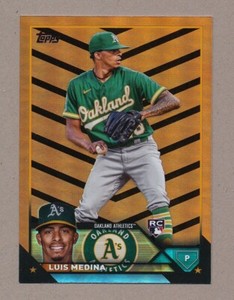 Luis Medina RC 2023 Topps Update Orange & Black Foil #US311 Oakland Athletics