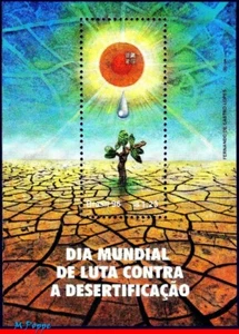 2592 BRAZIL 1996 WORLD DAY TO FIGHT DESERTIFICATION, ENVIRONMENT, MI# B103, MNH - Picture 1 of 2
