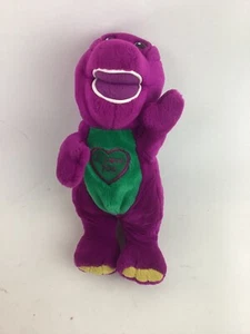 Peluche musicale Lyons 9"" VINTAGE Barney che canta musical ""I Love You"" dinosauro viola - Foto 1 di 5
