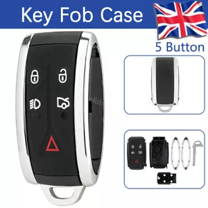 5 Button Car Key Fob Case for Jaguar XF XK XKR XJ 2007 2008 2009 2010 2011 2012 - Picture 1 of 9