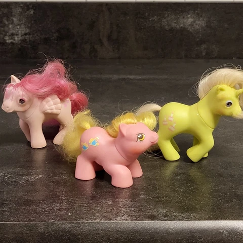 Vintage Hasbro My Little Pony BABY HEART THROB, TAPPY, FROSTING G1 MLP Lot 80s Cover