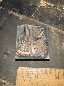 Printing Block “ Butterfly ” Copper Face, Nice Image. - Picture 1 of 6