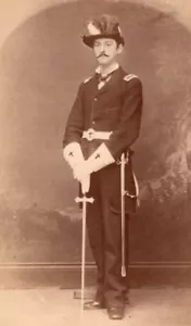 USA Man in American Masonic fraternal uniform sword Old CDV Photo 1880 - Bild 1 von 4