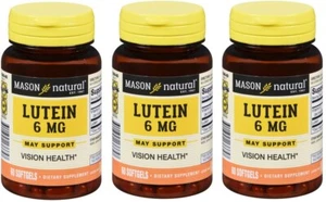 Mason Natural Lutein 6 mg Cholesterol Free 60ct (3 Pack) - Picture 1 of 1