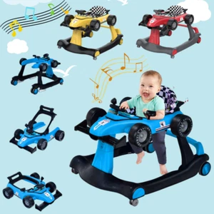 Baby Walker Ride On Car 4-in-1 Foldable Adjustable with Music Safe Stroller - Picture 1 of 17