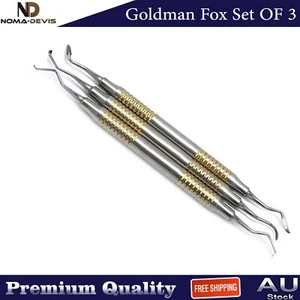 Dental Goldman Fox Scaler Set of 3 Gingivectomy Gum Grafting Periodontal Tools - Picture 1 of 4