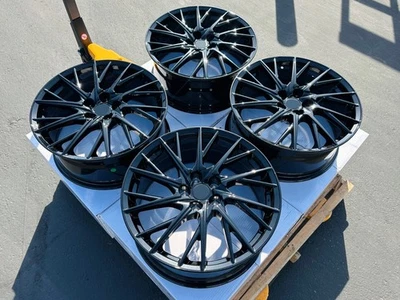 4 NEW 19" Black Rims 19X8 Wheels Fits: Lexus GS430 GS450 GS450h GS460 GS-Turbo - Image 1 of 3