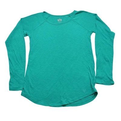 Camiseta Justice Top Niñas 16 Manga Larga Mezcla Algodón Verde Foto 1 de 4