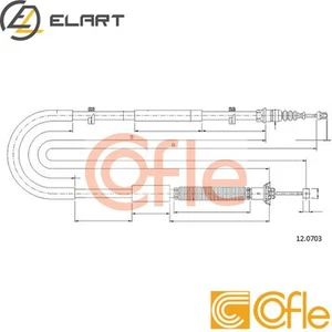 CABLE PARKING BRAKE 12.0703 FOR FIAT STILO/Multi/Wagon BRAVO/II182 B6.000 1.6L - Picture 1 of 7