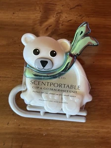 Bath & Body Works clip visiera orso polare nuovo profumo portatile portatili nuovo - Foto 1 di 2